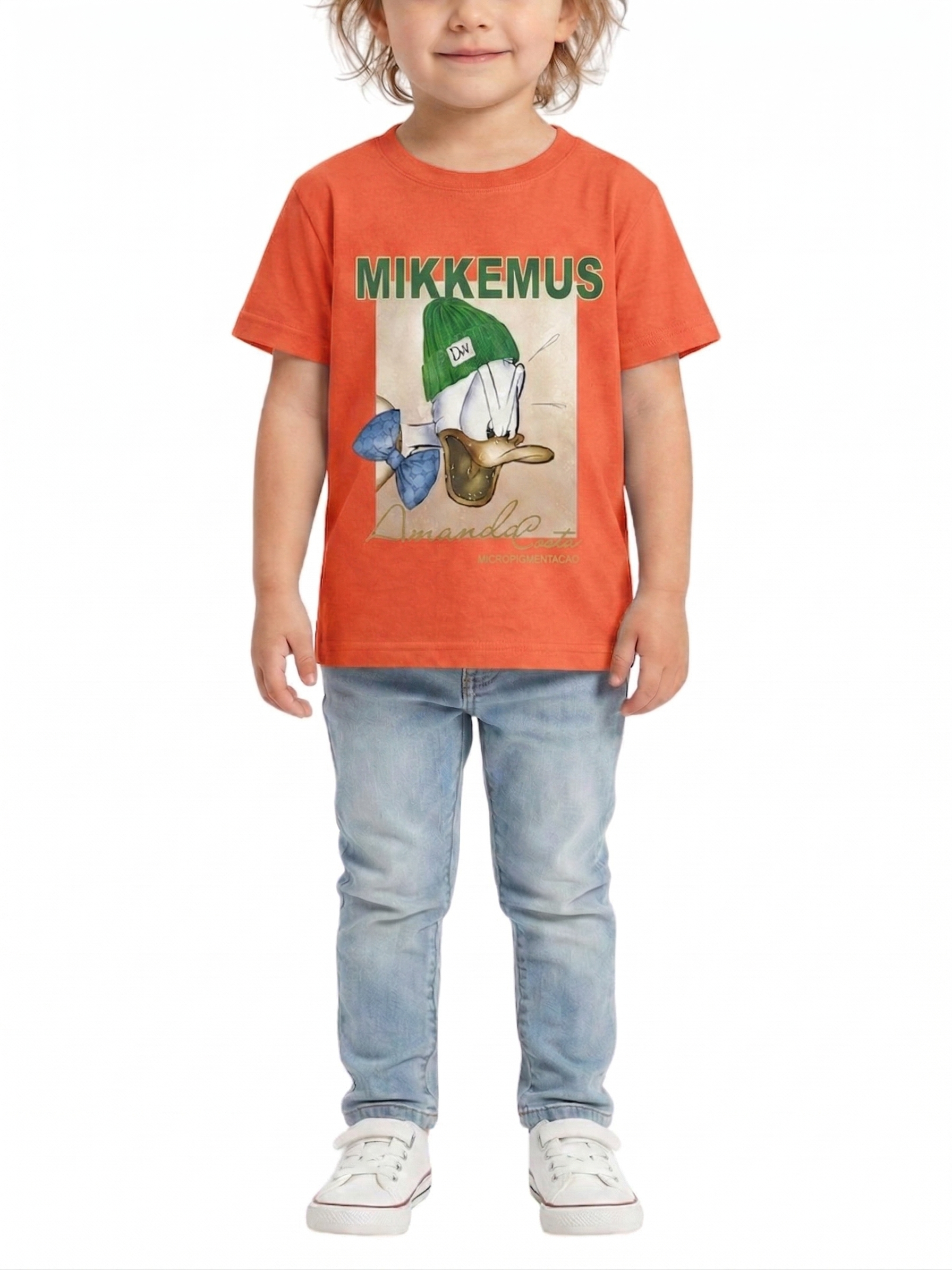 Kids T-Shirt | Mikkemus Cartoon Graphic Print T Shirt for Boys & Girls | Summer Casual Wear