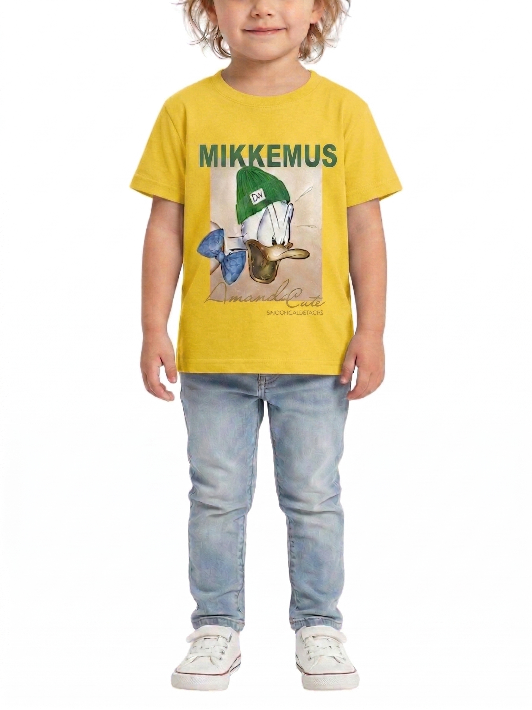 Kids T-Shirt | Mikkemus Cartoon Graphic Print T Shirt for Boys & Girls | Summer Casual Wear