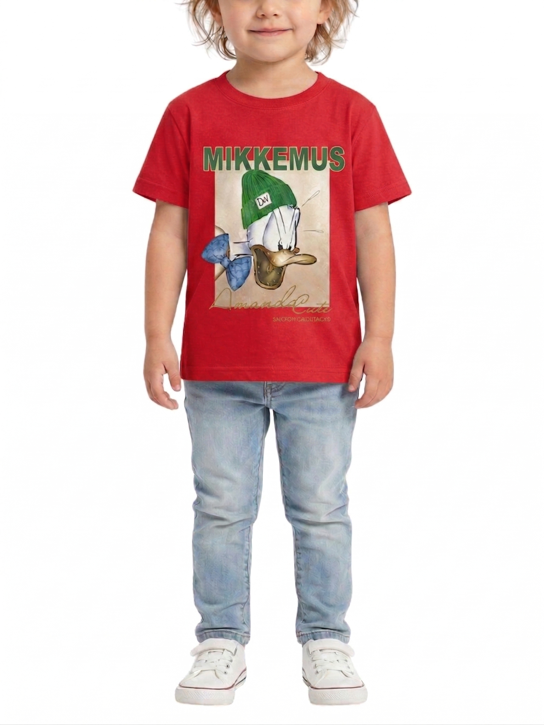 Kids T-Shirt | Mikkemus Cartoon Graphic Print T Shirt for Boys & Girls | Summer Casual Wear
