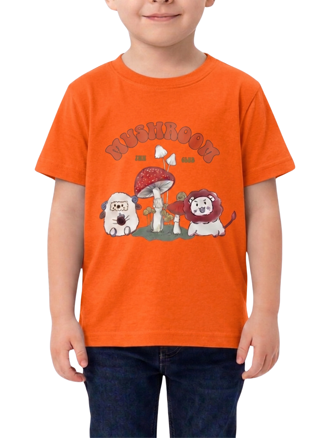 Kids T-Shirt | Mushroom Cartoon Print T Shirt for Boys & Girls | Summer Casual Wear