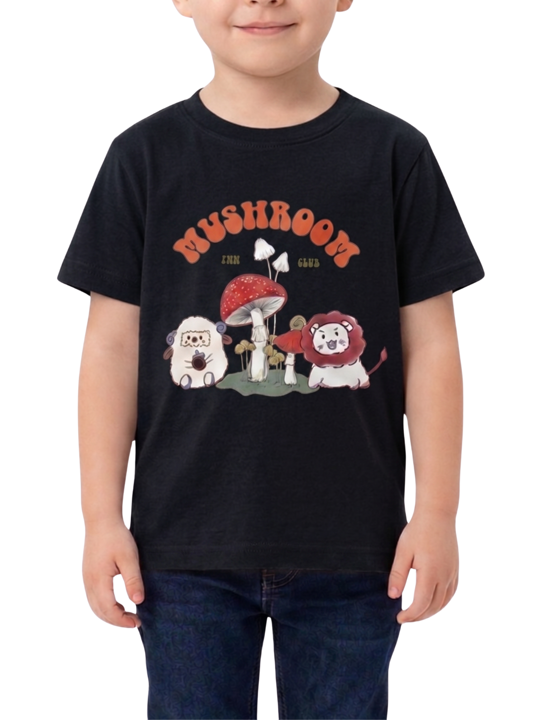 Kids T-Shirt | Mushroom Cartoon Print T Shirt for Boys & Girls | Summer Casual Wear