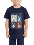Kids T-Shirt | Bunny Cartoon Graphic Print T Shirt for Boys & Girls | Summer Casual Wear
