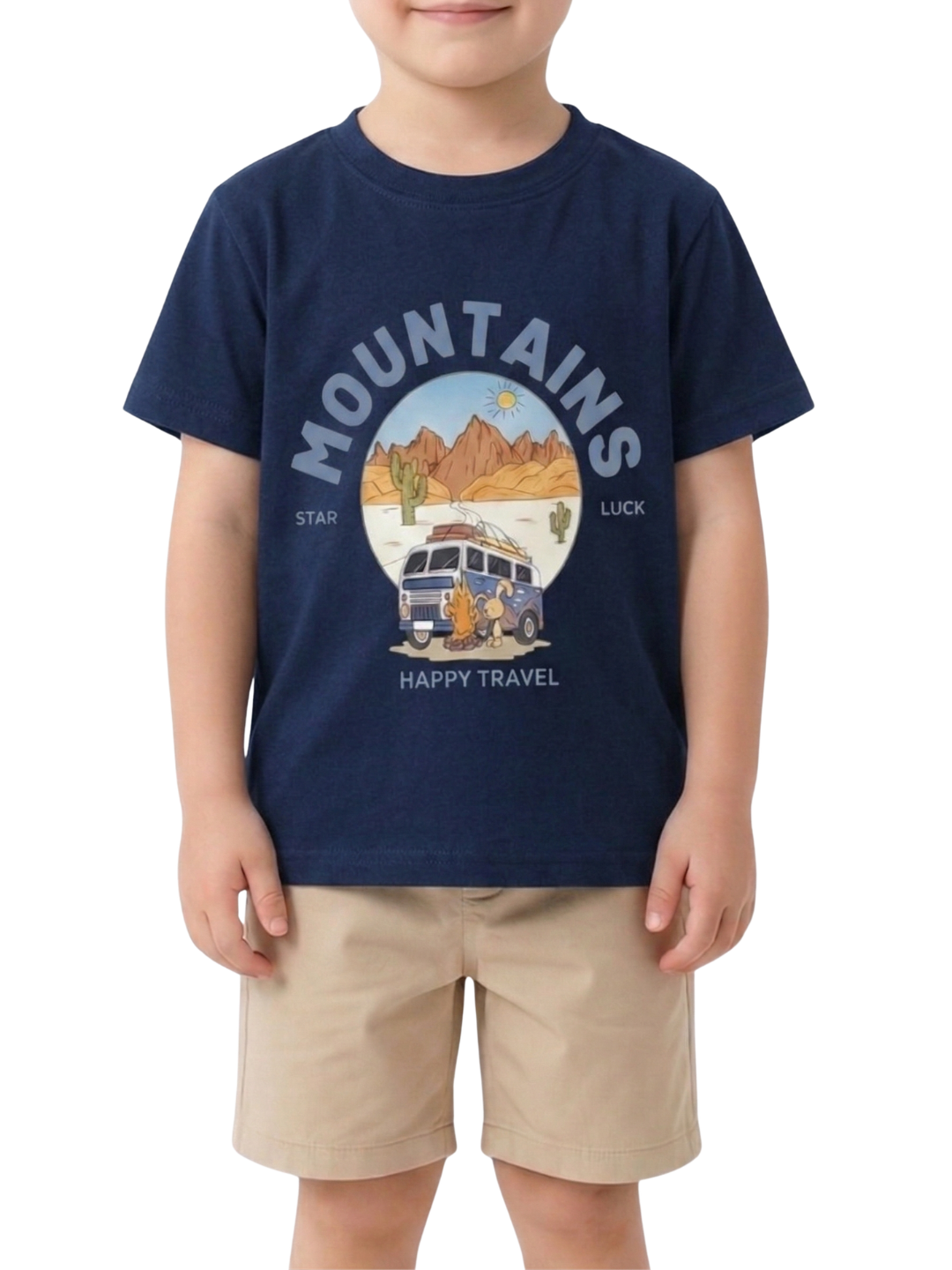 Kids T-Shirt | Mountains Graphic Print T Shirt for Boys & Girls | Summer Casual Wear