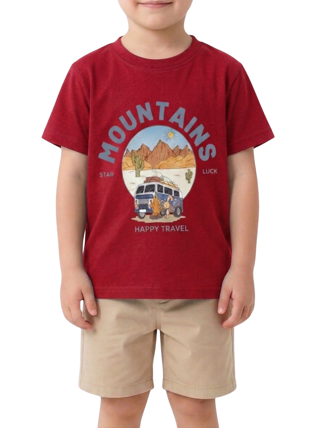 Kids T-Shirt | Mountains Graphic Print T Shirt for Boys & Girls | Summer Casual Wear