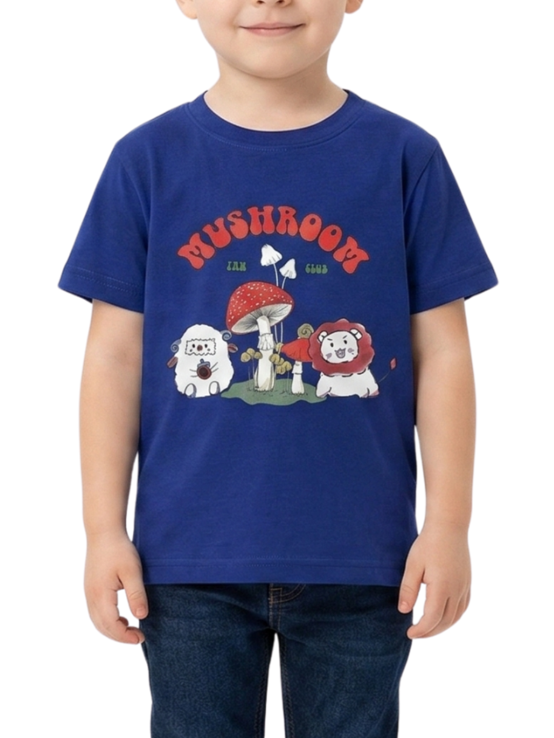 Kids T-Shirt | Mushroom Cartoon Print T Shirt for Boys & Girls | Summer Casual Wear