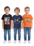 Kids Pack of 3 Graphic T-Shirts | Boys Casual Cotton T Shirt Set | Comfortable Everyday Wear