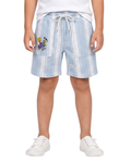 Boys Summer Striped Shorts with Drawstring Waist
