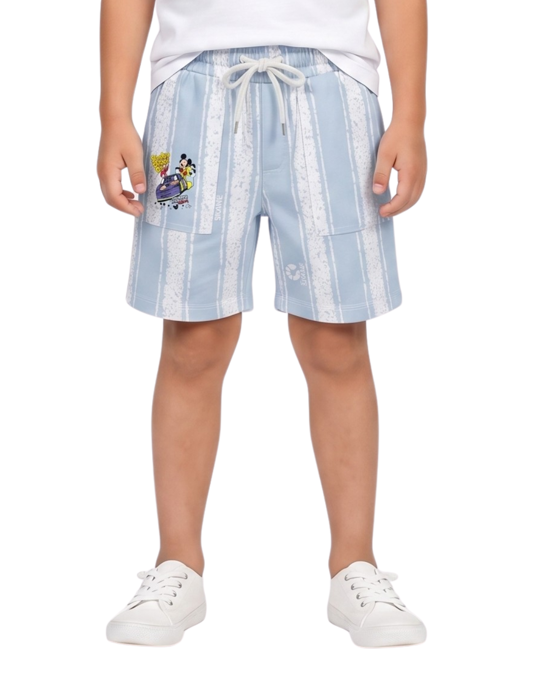 Boys Summer Striped Shorts with Drawstring Waist