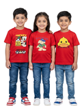 Kids Pack of 3 Graphic T-Shirts | Boys Casual Cotton T Shirt Set | Comfortable Everyday Wear