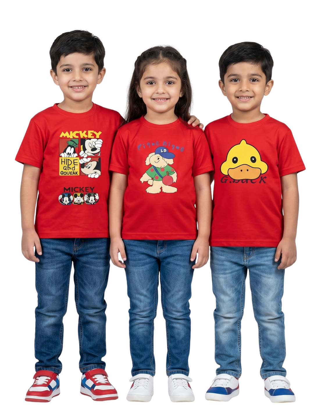 Kids Pack of 3 Graphic T-Shirts | Boys Casual Cotton T Shirt Set | Comfortable Everyday Wear