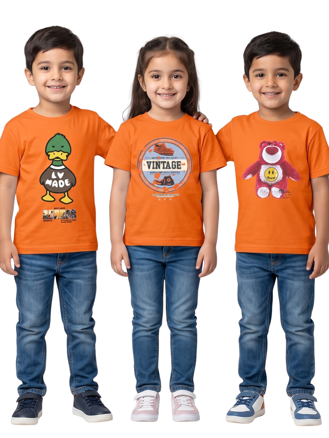 Kids T-Shirts | Pack of 3 Graphic T Shirt for Boys & Girls | Casual Summer Wear