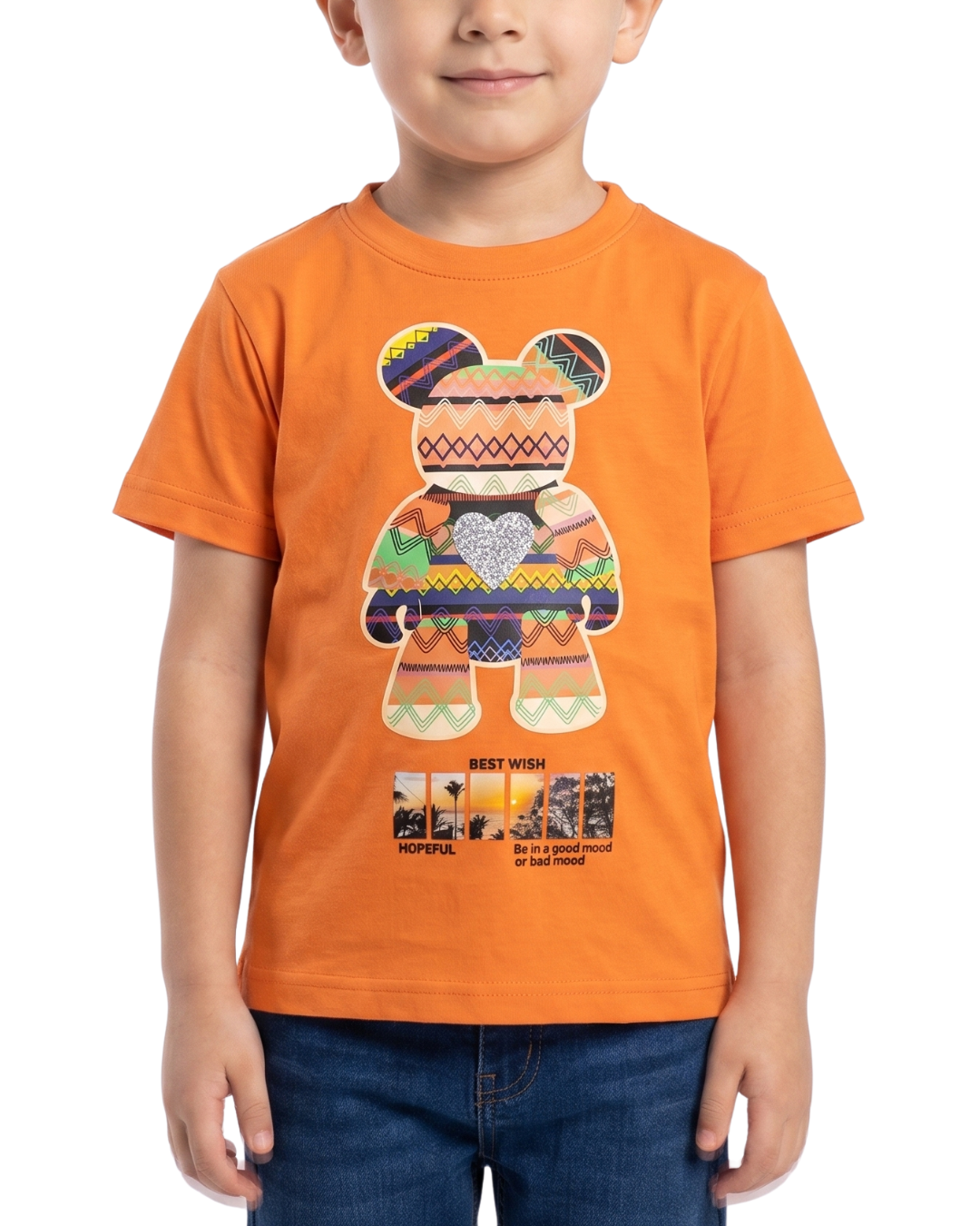 Kids Pattern Bear Design T Shirt – Soft & Comfortable T Shirt