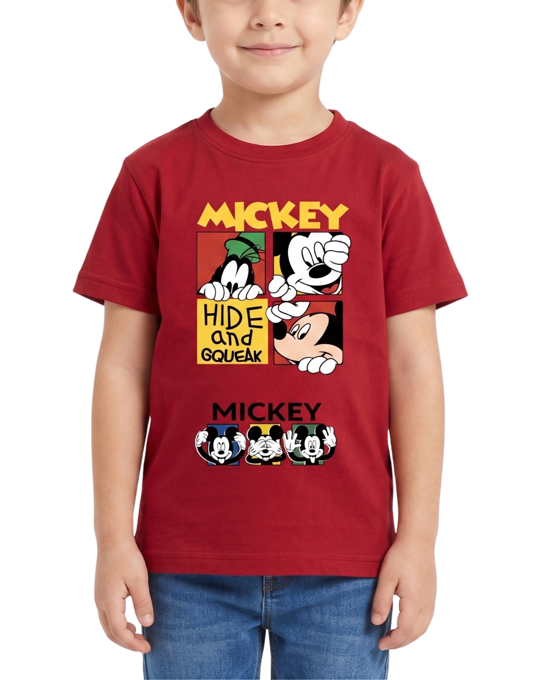 Mickey Mouse Print Kids T Shirt – Soft & Comfortable T Shirt