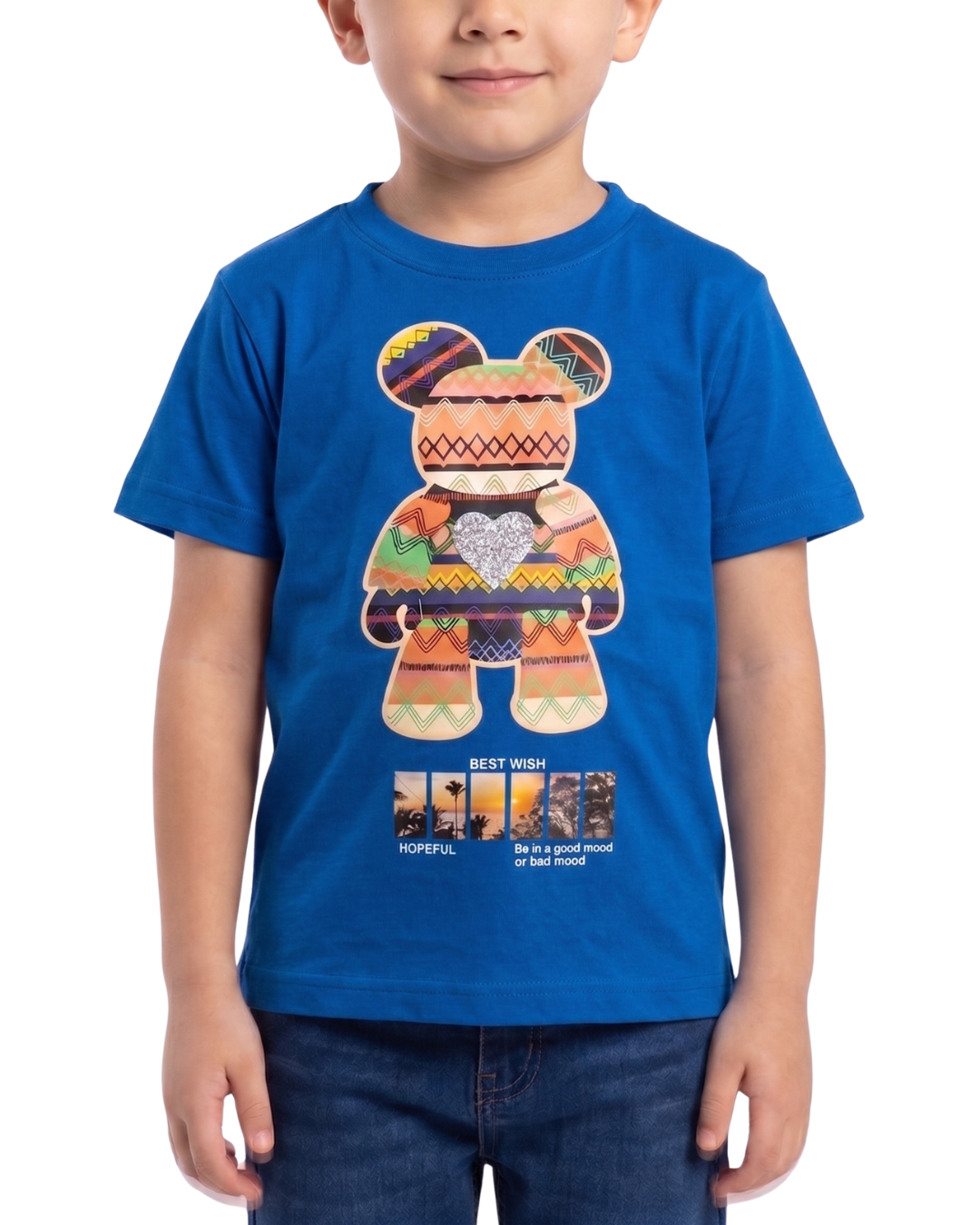 Kids Pattern Bear Design T Shirt – Soft & Comfortable T Shirt